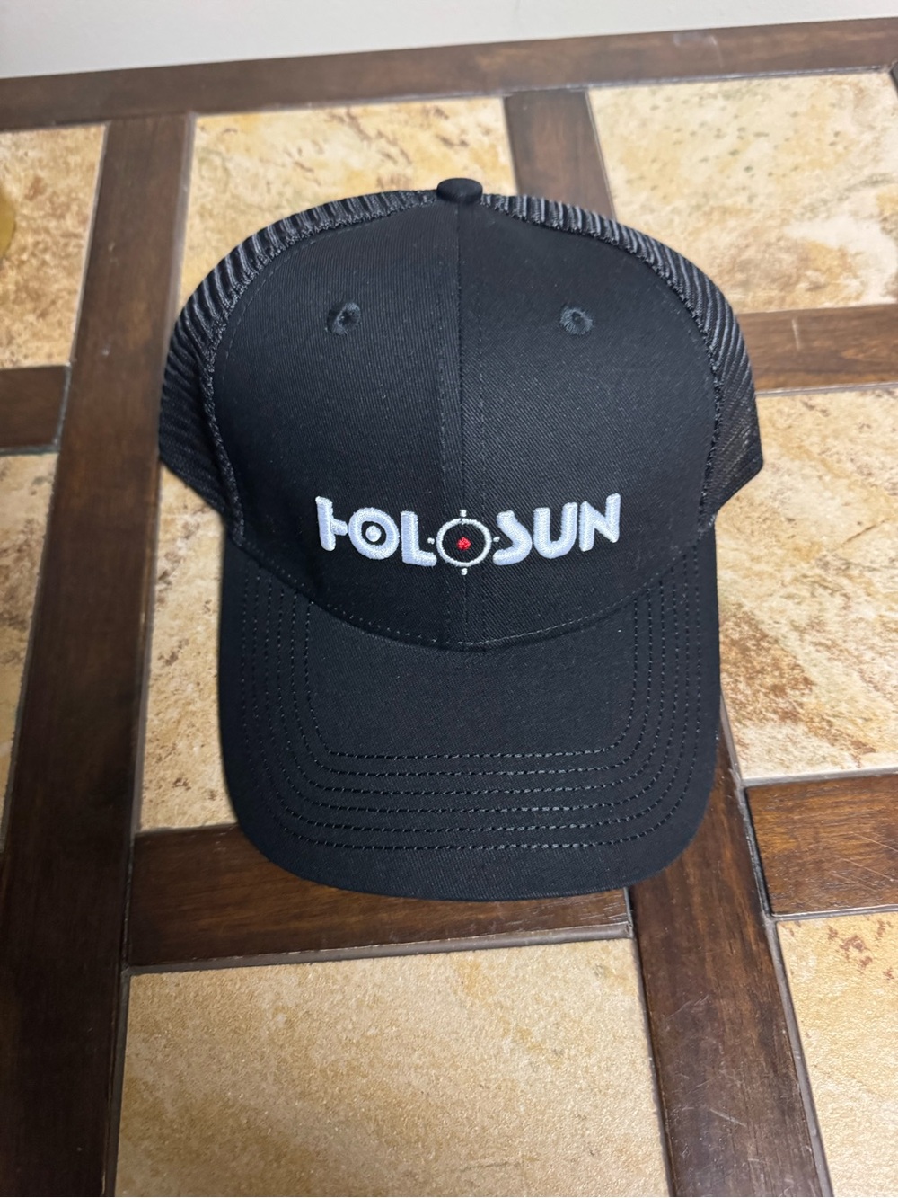 Holosun Black Trucker Cap - Embroidered Logo